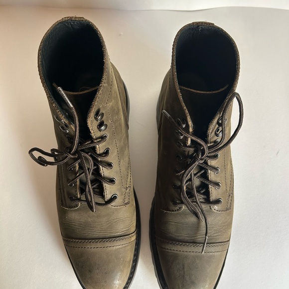 Thursday Men's Dark Olive Brown Leather Boots - Picture 10 of 16